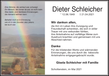 Anzeige von Dieter Schleicher von MGO