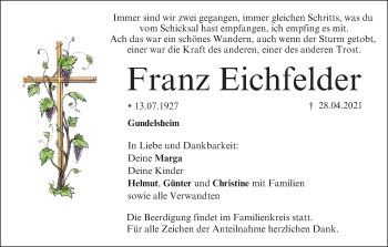 Anzeige von Franz Eichfelder von MGO