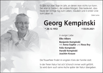 Anzeige von Georg Kempinski von MGO