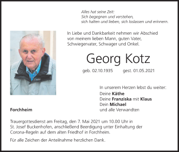 Anzeige von Georg Kotz von MGO