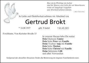 Anzeige von Gertrud Brokt von MGO
