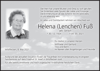 Anzeige von Helena Fuß von MGO