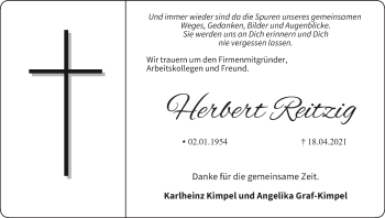 Anzeige von Herbert Reitzig von MGO