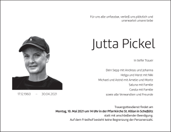 Anzeige von Jutta Pickel von MGO