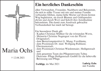 Anzeige von Maria Ochs von MGO