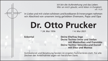 Anzeige von Otto Prucker von MGO