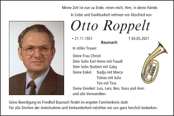 Anzeige von Otto Roppelt von MGO