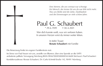 Anzeige von Paulö G. Schaubert von MGO