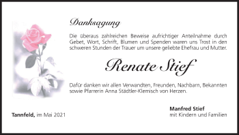 Anzeige von Renate Stief von MGO