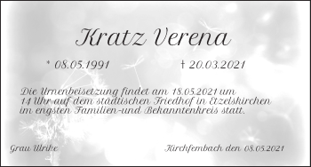 Anzeige von Verena Kratz von MGO