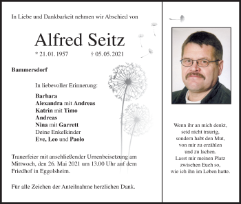 Anzeige von Alfred Seitz von MGO