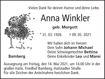 Anzeige von Anna Winkler von MGO