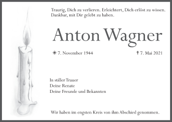 Anzeige von Anton Wagner von MGO