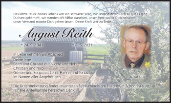 Anzeige von August Reith von MGO
