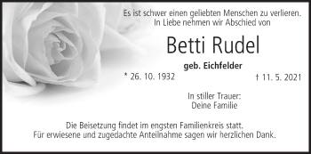 Anzeige von Betti Rudel von MGO