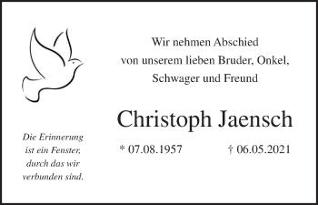 Anzeige von Christoph Jaensch von MGO