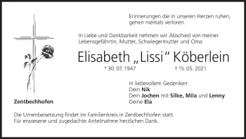 Anzeige von Elisabeth Köberlein von MGO