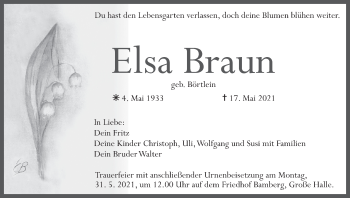 Anzeige von Elsa Braun von MGO