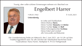 Anzeige von Engelbert Harrer von MGO