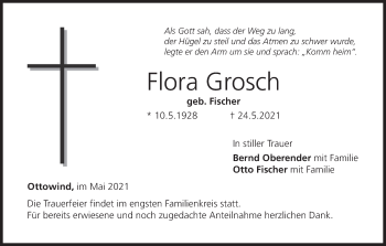 Anzeige von Flora Grosch von MGO