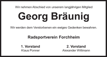 Anzeige von georg Bräunig von MGO