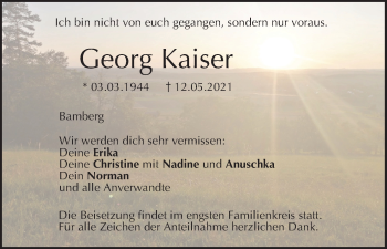 Anzeige von Georg Kaiser von MGO