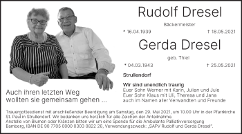 Anzeige von Gerda Dresel von MGO
