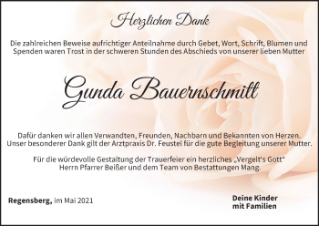 Anzeige von Gunda Bauernschmitt von MGO