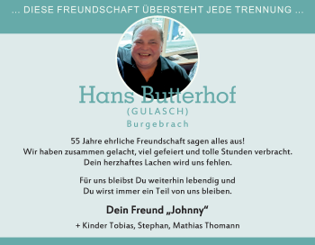 Anzeige von Hans Butterhof von MGO