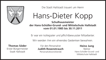 Anzeige von Hans-Dieter Kopp von MGO