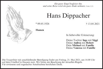 Anzeige von Hans Dippacher von MGO