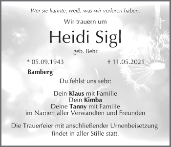 Anzeige von Heidi Sigl von MGO