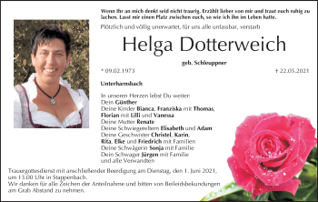Anzeige von Helga Dotterweich von MGO