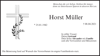 Anzeige von Horst Müller von MGO
