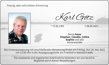 Anzeige von Karl Götz von MGO
