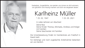 Anzeige von Karlheinz Müller von MGO