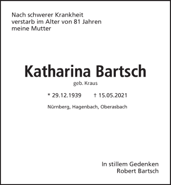 Anzeige von Katharina Bartsch von MGO