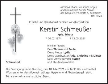 Anzeige von Kerstin Schmeußer von MGO