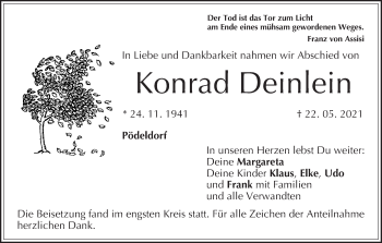 Anzeige von Konrad Deinlein von MGO