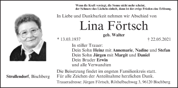 Anzeige von Lina Förtsch von MGO