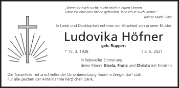 Anzeige von Ludovika Höfner von MGO
