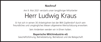 Anzeige von Ludwig Kraus von MGO