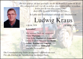 Anzeige von Ludwig Kraus von MGO