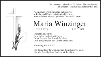 Anzeige von Maria Winzinger von MGO