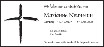 Anzeige von Marianne Neumann von MGO