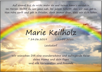 Anzeige von Marie Keilholz von MGO