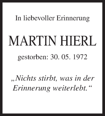 Anzeige von Martin Hierl von MGO
