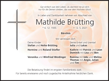 Anzeige von Mathilde Brütting von MGO