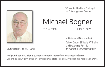 Anzeige von Michael Bogner von MGO