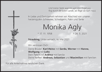 Anzeige von Monika Agly von MGO